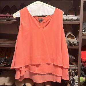Woman’s Metaphor peach colored blouse.  Size M